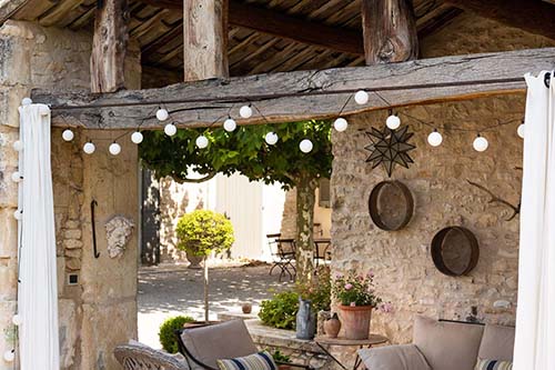 guirlande lumineuse pool house